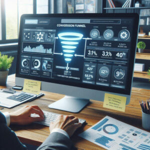 marketer analyzing a detailed analytics dashboard