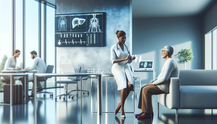 Modern private clinic in Royton featuring advanced equipment, providing swift liver blood tests and personalized care.