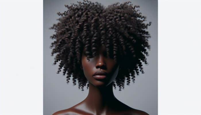 Portrait of a person with healthy, moisturized afro-textured hair, showcasing its natural vitality.
