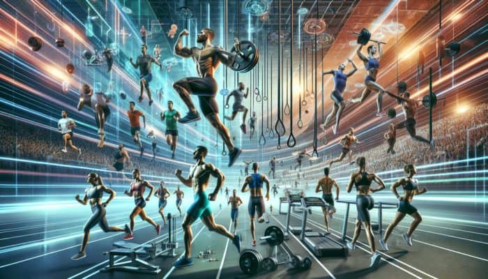 Athletes utilizing BCAAs in gym and race environments, showcasing reduced soreness and improved recovery.